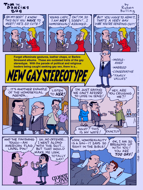 With regular type folks being caught gay we need a new stereotype!
