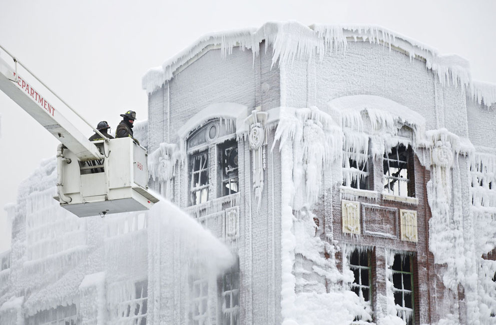 A Chicago fire takes place in the frigid month of January. Nearly 1,000 firefighters were on scene to help aid the process. Temperatures were so cold, complications occurred, such as freezing fire hoses and freezing water!