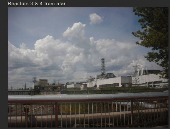 Chernobyl pic of sky - Reactors 3 & 4 from afar