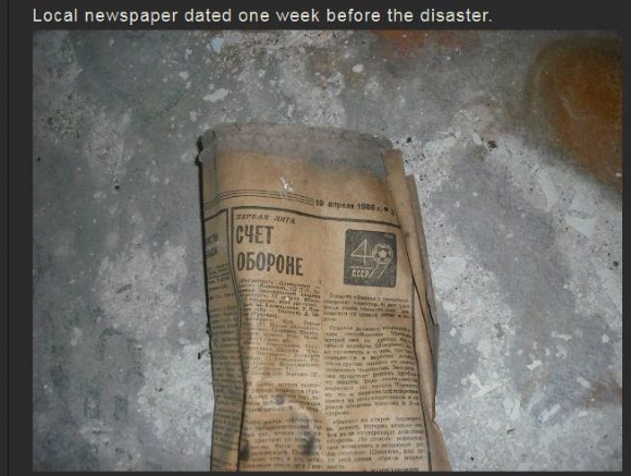 Chernobyl pic of texture - Local newspaper dated one week before the disaster. 100 As are Samir Ilia,