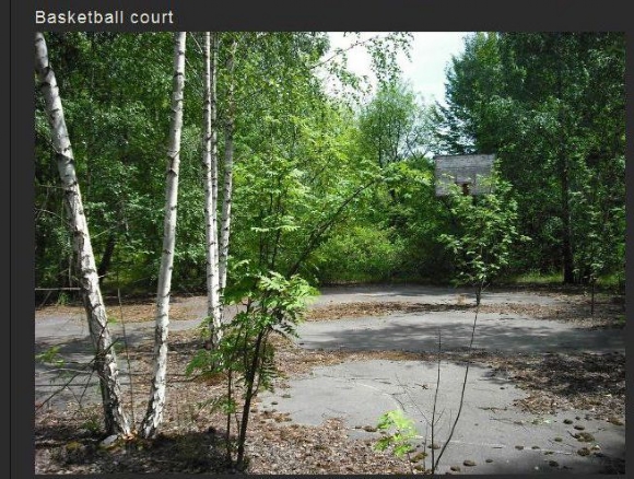 Chernobyl pic of nature reserve - Basketball court