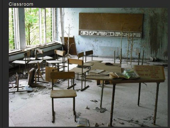 Chernobyl pic of table - Classroom