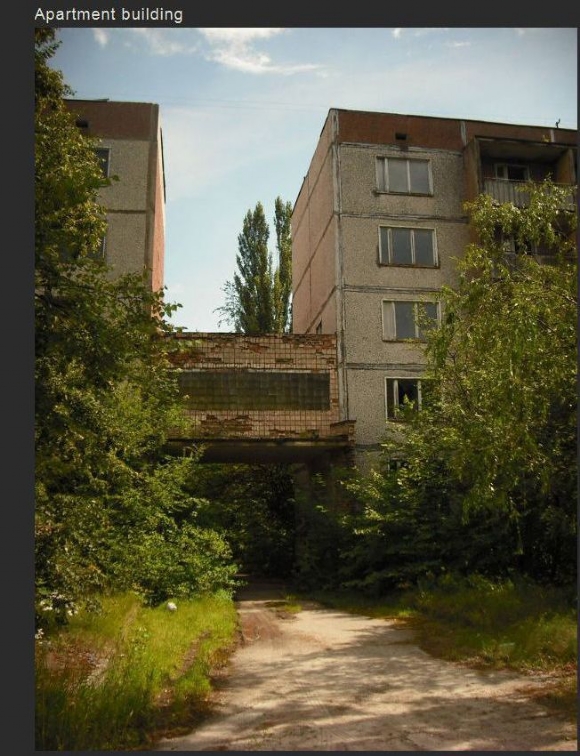 Chernobyl pic of sky - Apartment building