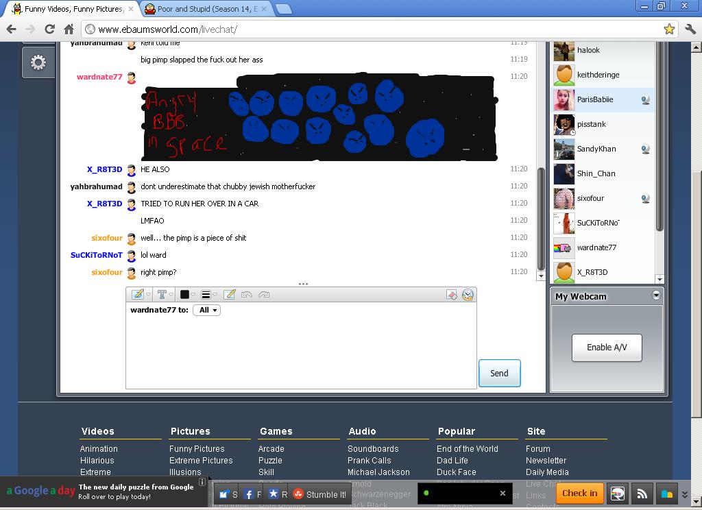 Drawn in live chat