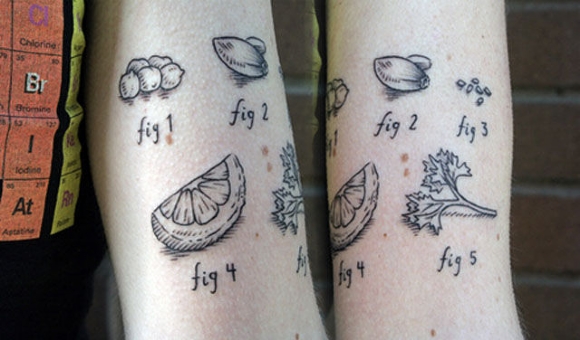 Crazy food tattoos