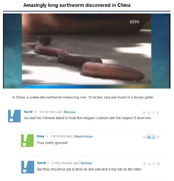 ken m cows - Amazingly long earthworm discovered in China Cctv In China, a snake earthworm measuring over 19 inches long was found in a house gutter. H oo bad the chi Ken M. 1 hr 14 mins ago Remove too bad the Chinese failed to treat this elegant creature