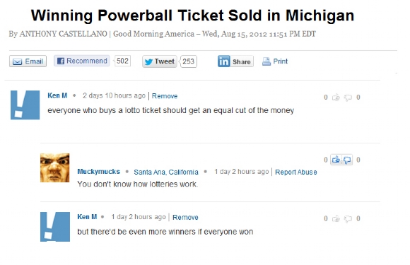 web page - Winning Powerball Ticket Sold in Michigan By Anthony Castellano | Good Morning America Wed, Edt Email Recommend 502 y Tweet 253 in Print Ocd Ken M. 2 days 10 hours ago Remove everyone who buys a lotto ticket should get an equal cut of the money