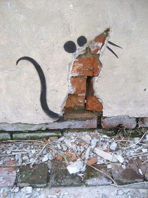 graffiti banksy rat
