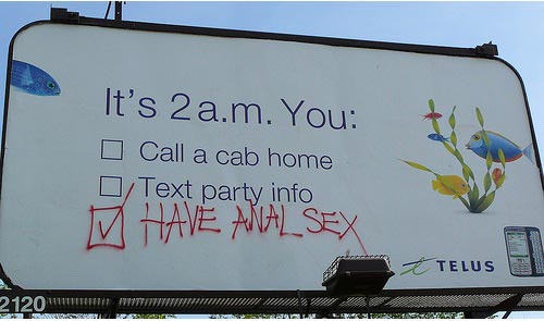 VANDALISED BILLBOARD