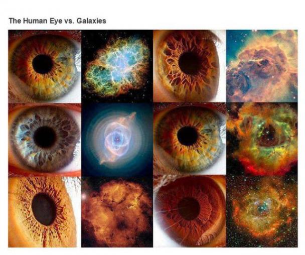 nebula and eyes - The Human Eye vs. Galaxies