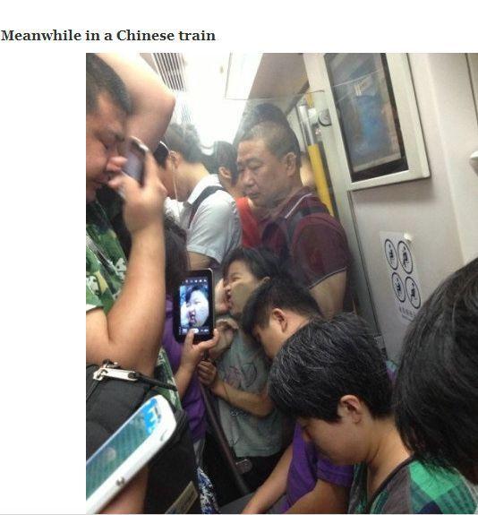 Meanwhile in a Chinese train