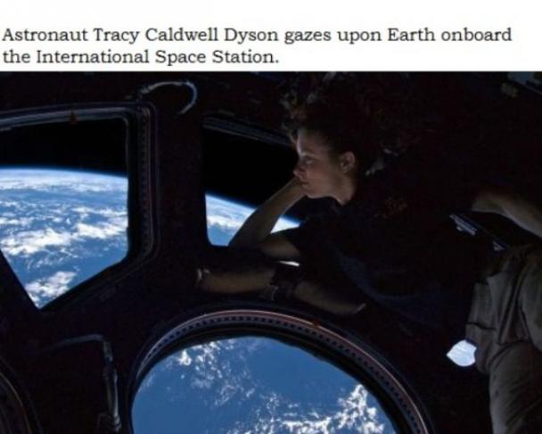 international space station view - Astronaut Tracy Caldwell Dyson gazes upon Earth onboard the International Space Station.
