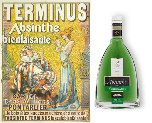 Absinthe has been banned in the U.S. forever. A few years back they sorta lifted the ban... but the absinthe that's legal in the U.S. now can only contain a small amount of wormwood. And absinthe without the wormwood isn't really absinthe it doesn't make you hallucinate -- all you're doing is drinking something that's green and contains a little alcohol. Might as well drink Pucker. Or Hi-C Ecto Cooler and rum.
