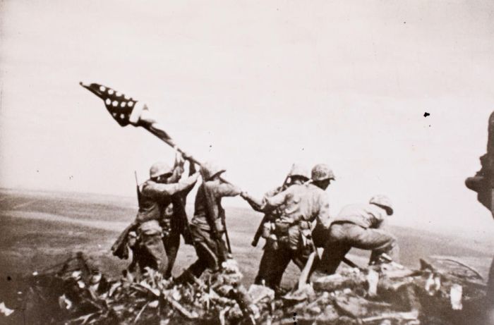 Negative of that iconic victory shot, Iwo Jima