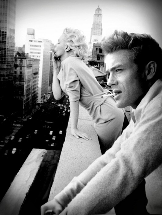 James Dean and Marilyn Monroe