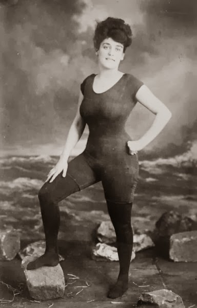 Annette Kellerman promoted womens right to wear a one-piece bathing suit like this circa 1907 She was arrested for indecency
