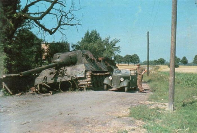 An abandoned Jadtiger, 1940s