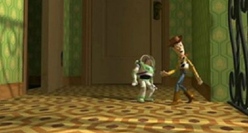 Remember the scene in Toy Story where Buzz and Woody are trying to escape Sid's house?