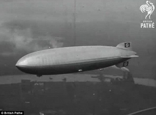Doom: The commentator describes the Nazi airship 'sailing serenely to her doom' in 1937