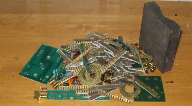 Sort the gold into circuits that need cleaning, gold plated parts, gold plated pins, gold fingers, and solid gold large and small. Use a magnet to separate all gold plated steel this needs a different process than I am demonstrating.
