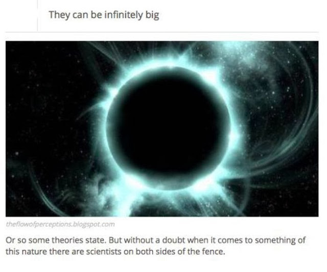 Facts about black holes