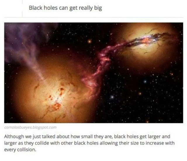 Facts about black holes