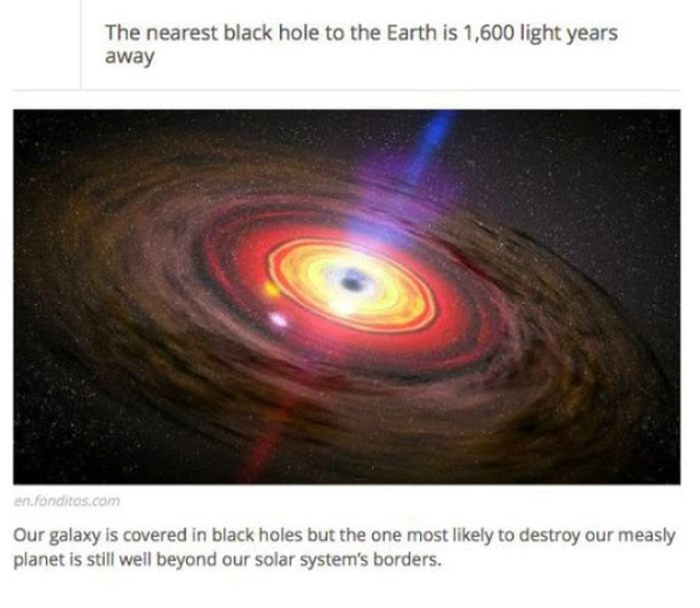 Facts about black holes