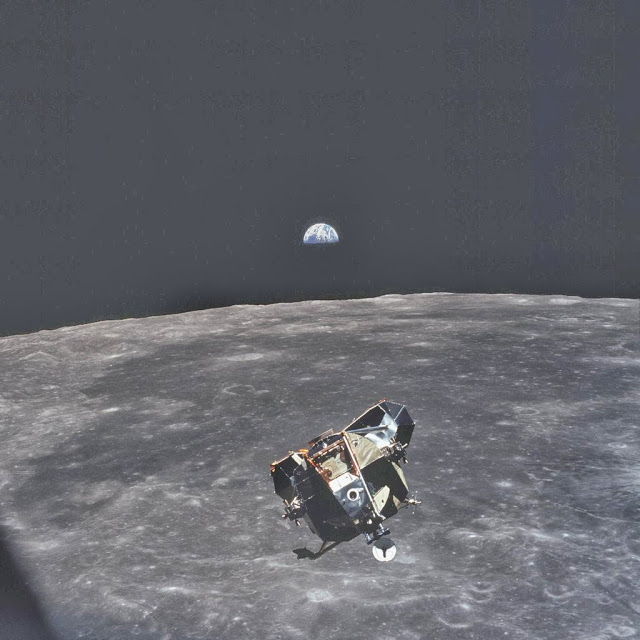 The astronaut who took this photo is the only human, alive or dead that isn't in the frame of this picture