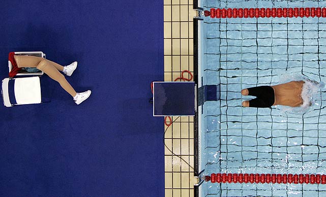 Hungary swimmer Ervin Kovacs starts the 200-meter freestyle SM5 at the Paralympic Games. Kovacs took the silver medal in the race, finishing behind only Chinas Junquan He.