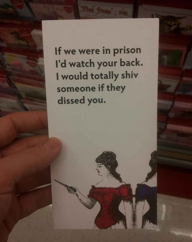 Honest V Day cards