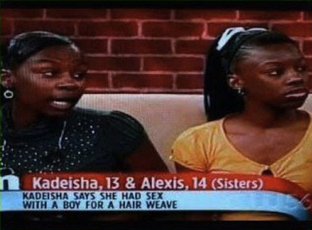 maury screenshots - Kadeisha, 13 & Alexis, 14 Sisters Kadeisha Says She Had Sex With A Boy For A Hair Weave