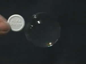 Alka-Seltzer put into water in zero gravity