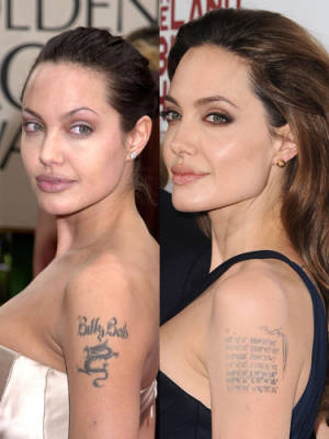 Angelina Jolies Billy Bob ink