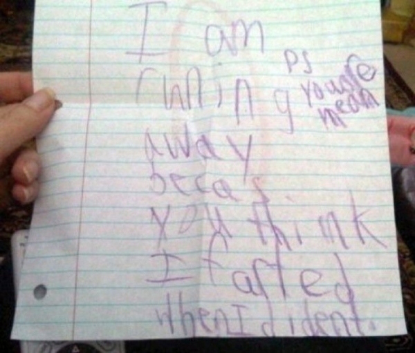 Funny Notes from kids
