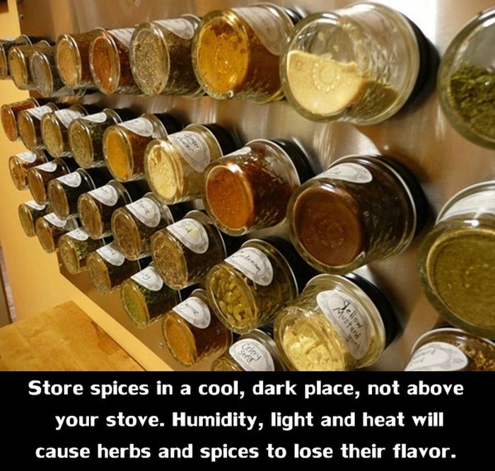 mini mason jar spice rack - Store spices in a cool, dark place, not above your stove. Humidity, light and heat will cause herbs and spices to lose their flavor.