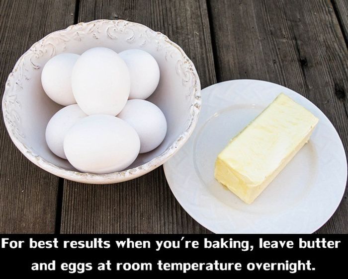 egg - For best results when you're baking, leave butter and eggs at room temperature overnight.
