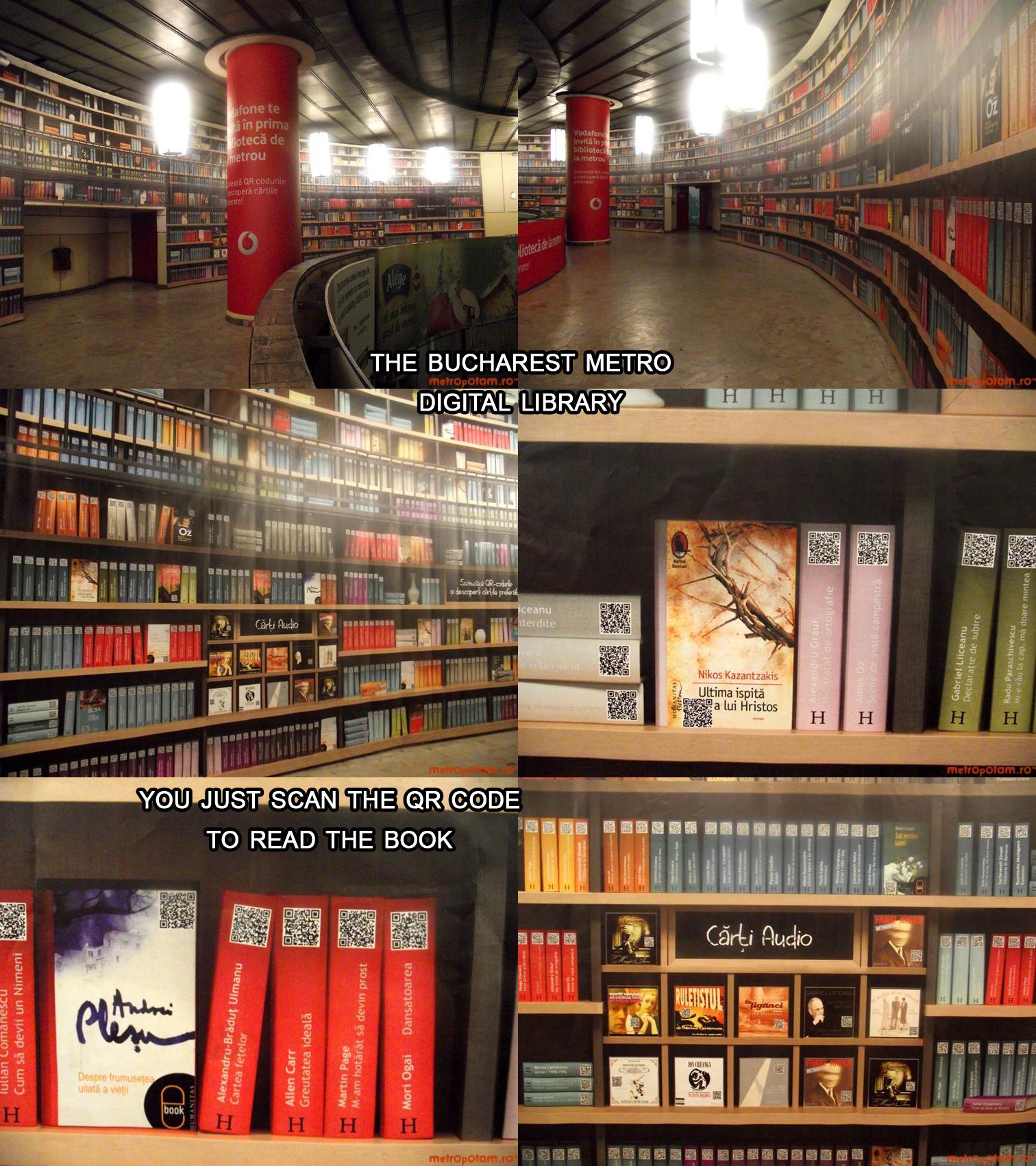 Digital library in Bucharest Metro station