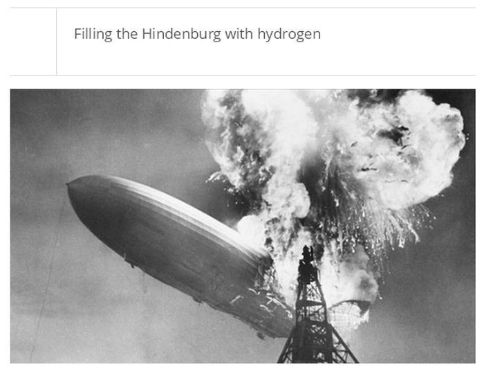 hindenburg zeppelin - Filling the Hindenburg with hydrogen