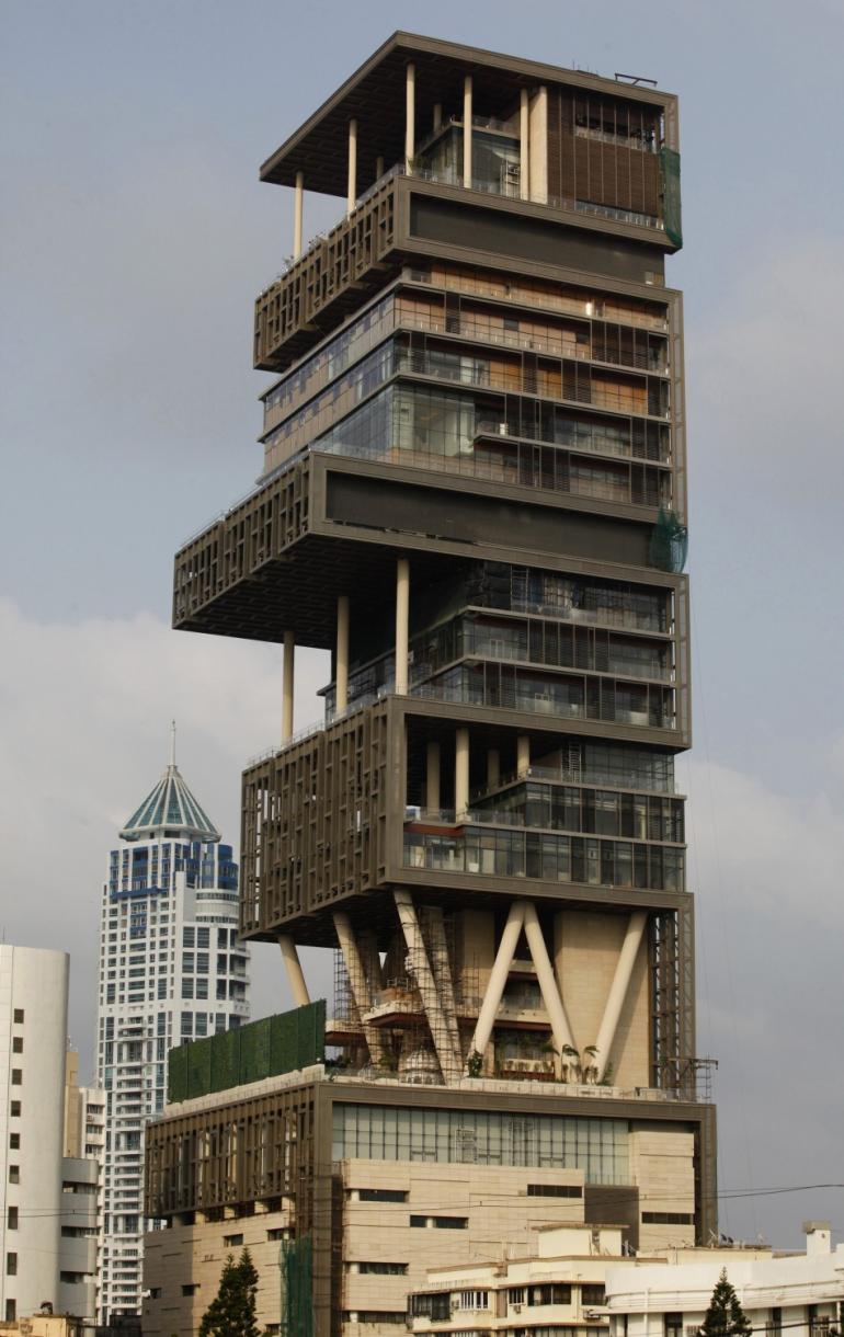 The most expensive home in the world. Antilia, 2 billion.