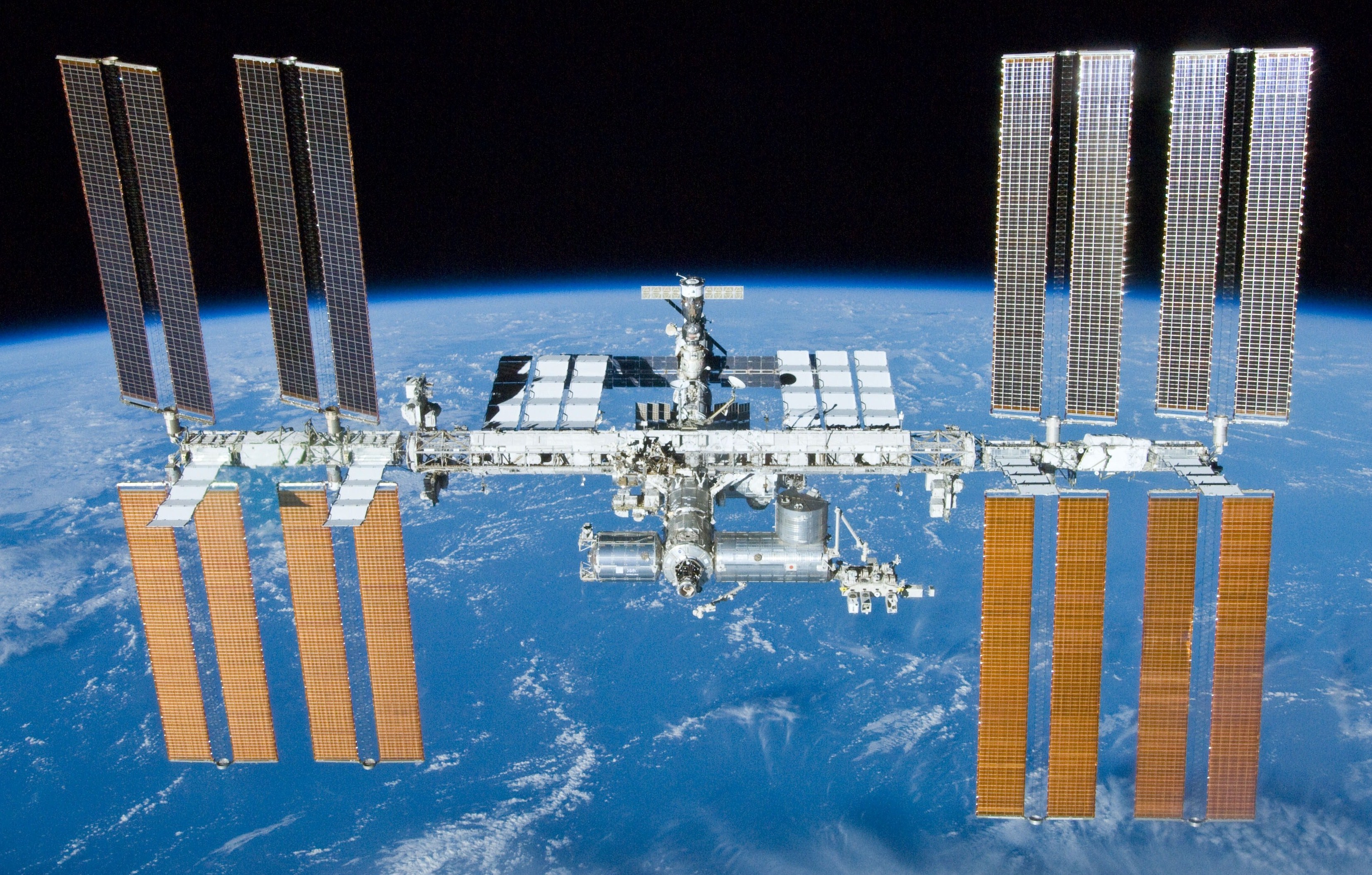 The most expensive man made object. The International Space Station orbiting just 380 kilometers above us, 150 billion.