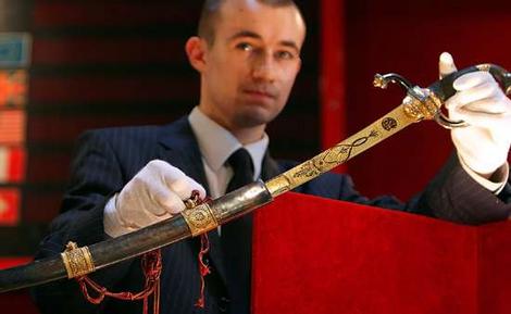 The most expensive sword in the world. Napoleon's sword, 6.4 million.