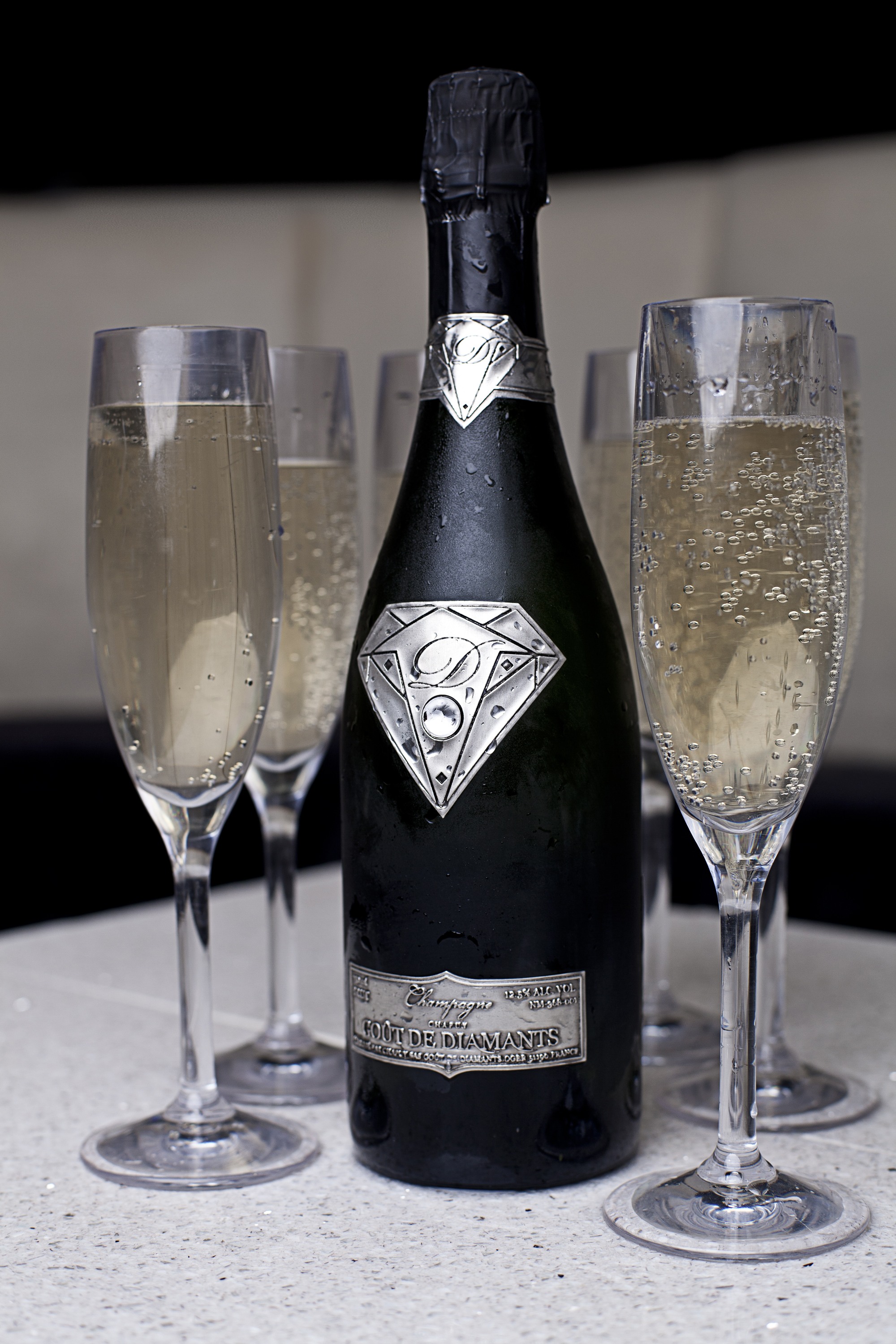 The most expensive champagne in the world. Gout de Diamants Champagne, 1.2 million.