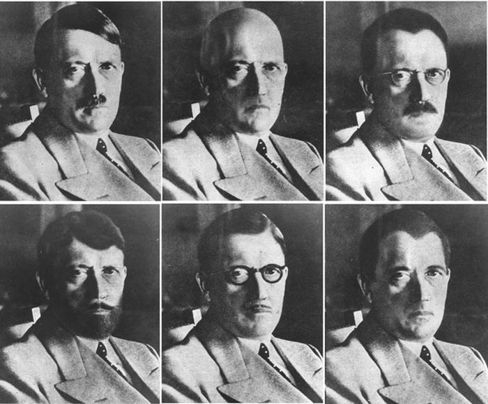 US Government mockups of how Hitler could have disguised himself