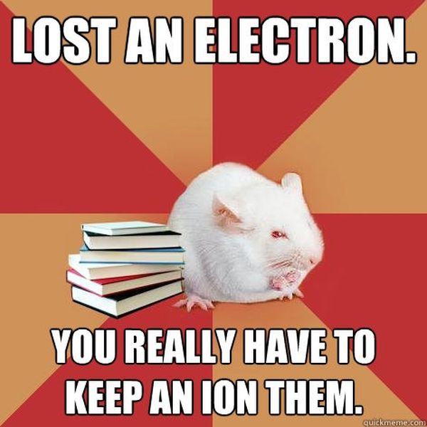 puducherry - Lost An Electron. You Really Have To Keep An Ion Them. quickmeme.com