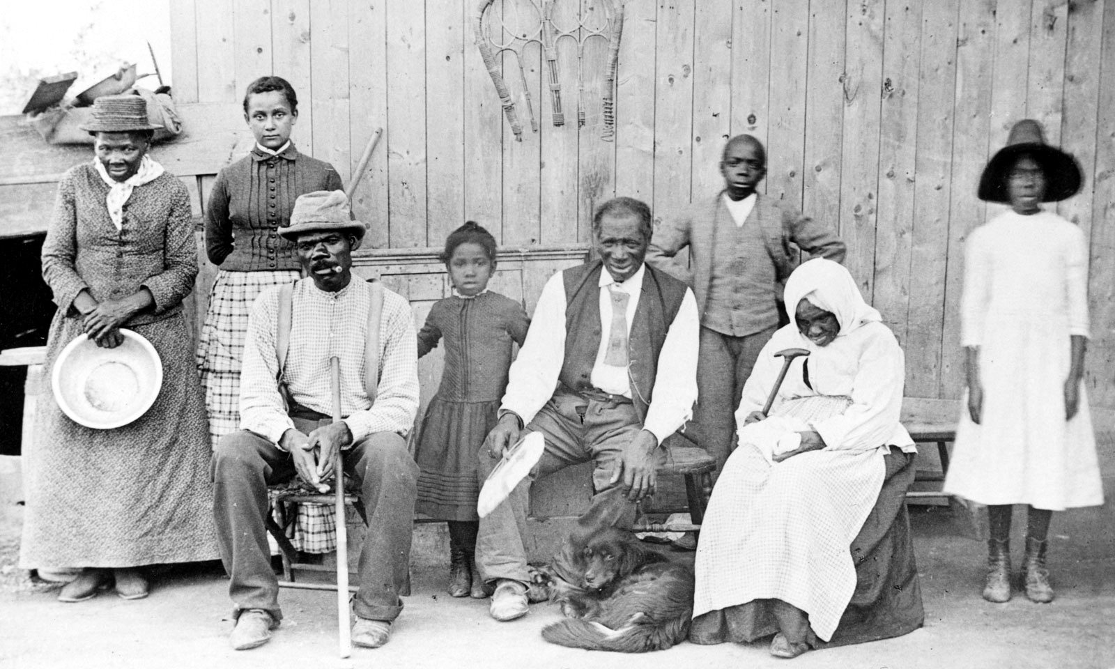 Harriet Tubman with rescued slaves- Auburn, NY, circa 1887