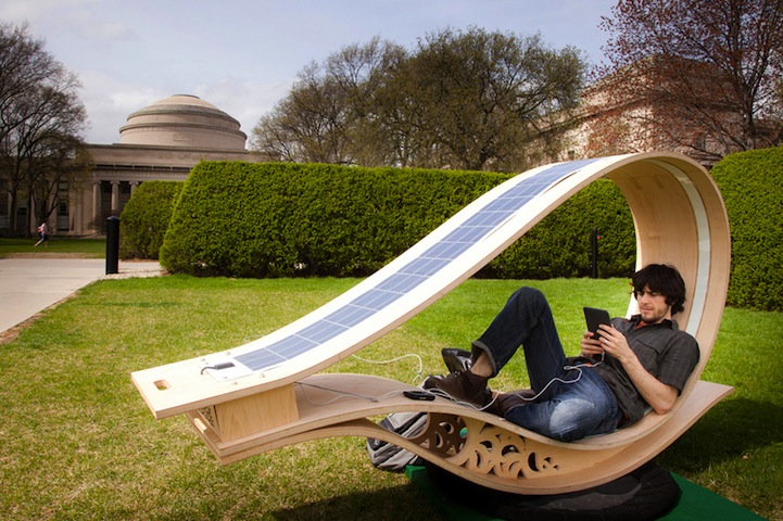 Solar Phone Charging And Lounge Station At MIT