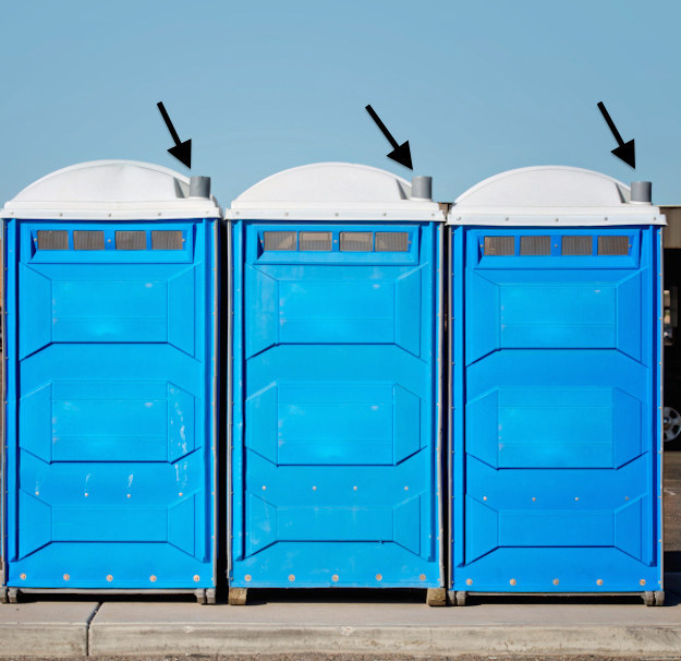 If everyone puts the lid down in a porta-potty, the smell will vent out the pipe that leads to the top  And not stink up the porta-potty itself. When the wind blows over the top of the porta-potty, it creates a suction effect that drags the smell out.
