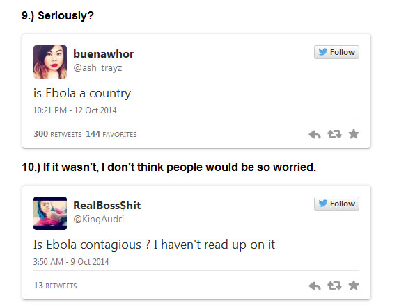 Ebola and stupid people
