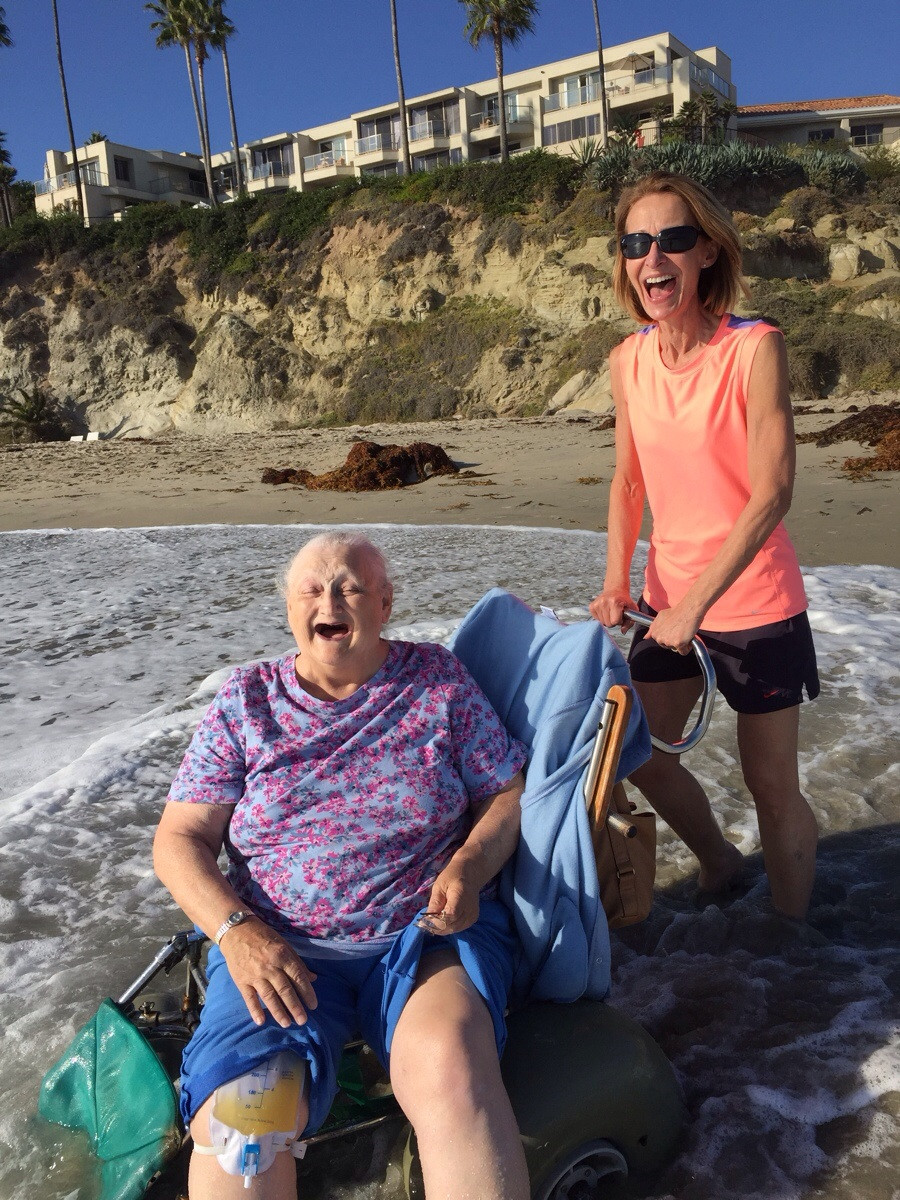 Grandma wanted to see the ocean one last time before checking into hospice. Her face says it all