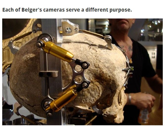 Camera Made from a human skull